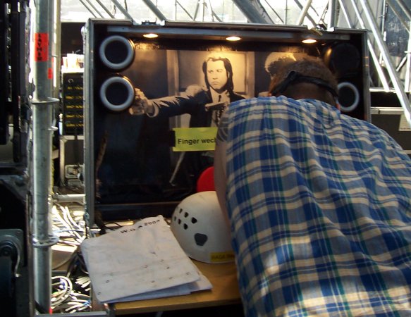 Black Stage Work Zone